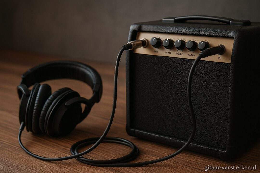 gitaarversterker gebruiken met hoofdtelefoon